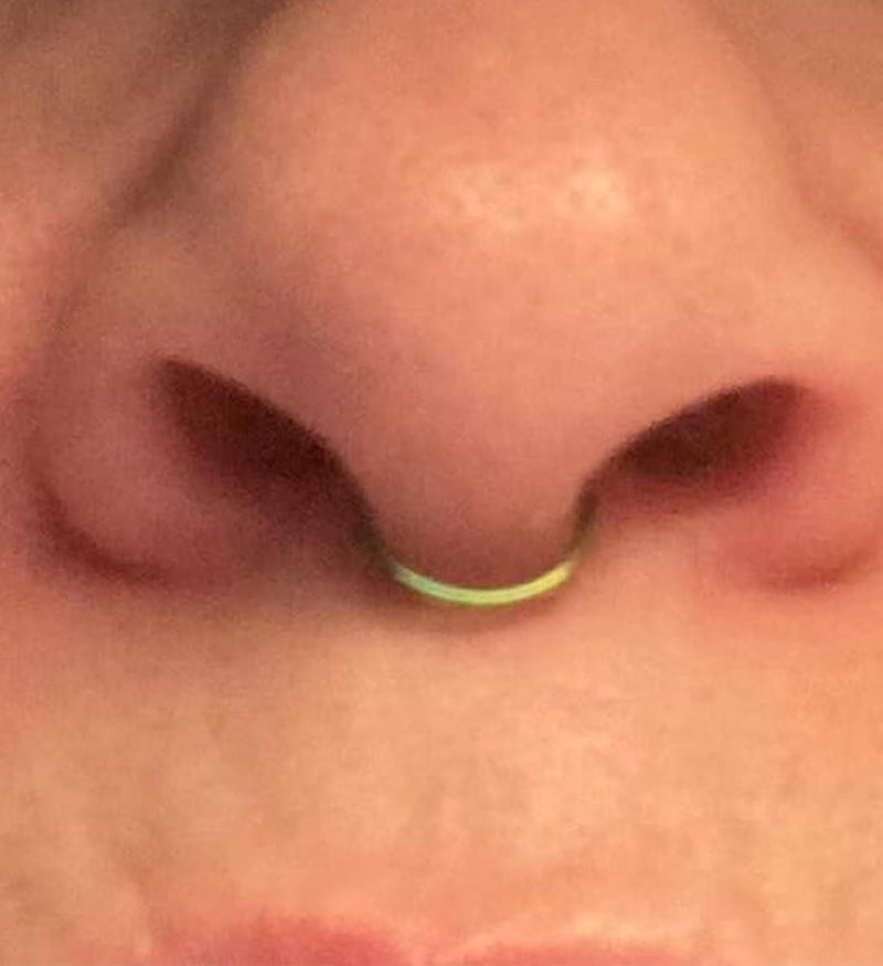 QWALIT Fake Nose Ring Gold Fake Septum Ring Hoop Silver Faux Septum Piercing Clip on Lip Ring Stick on Nose Stud Non Piercing Ear Earring Cuffs Gold Lip Cuff Non Pierced - Image 5